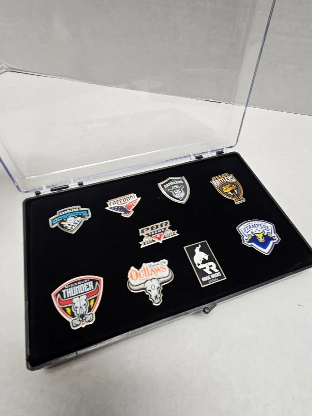 Exclusive Team PBR set of 9 Lapel/ Hat Pins Professional Bull Riding Teams Rodeo